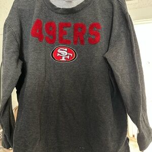 Team Apparel Gray and Red 49ers Sweatshirt